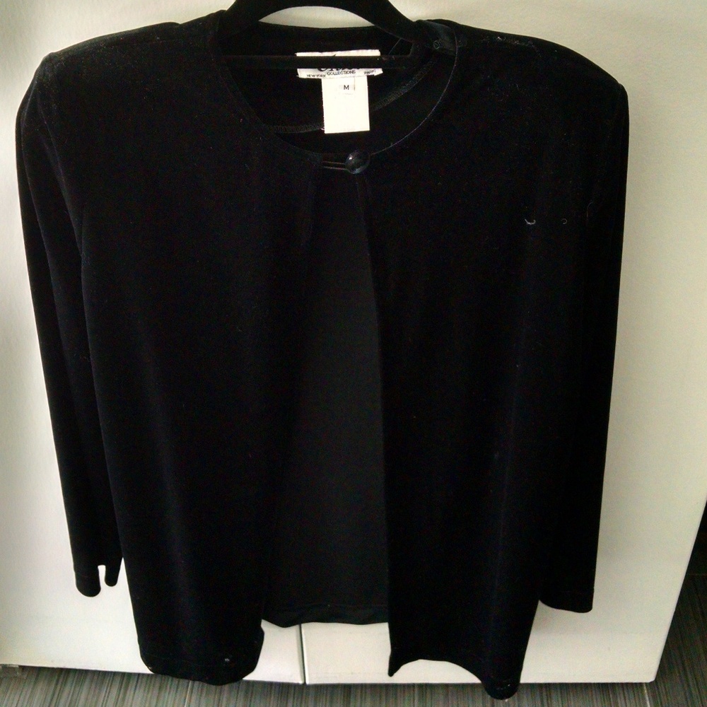 Velvet  top button cardigan jacket. Medium